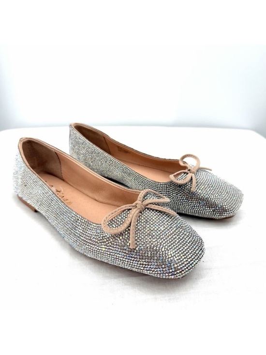 Roxy Shoes - MATISSE Roxy Rhinestone Embellished Ballet Flats Square Toe Womens 8